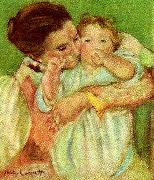 Mary Cassatt moder och barn oil painting